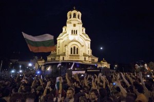 Protesters oppose the Socialist-led government in Sofia